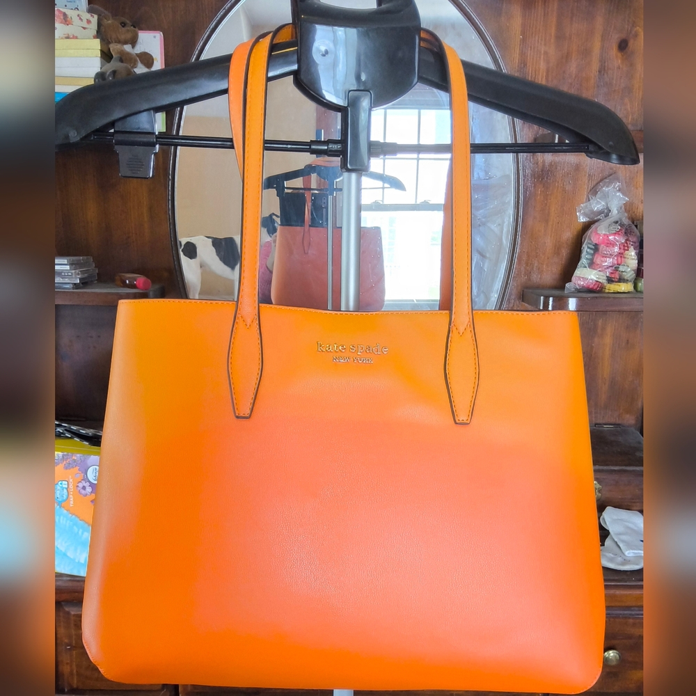New Without Tags Kate Spade Orange New York Leather Tote